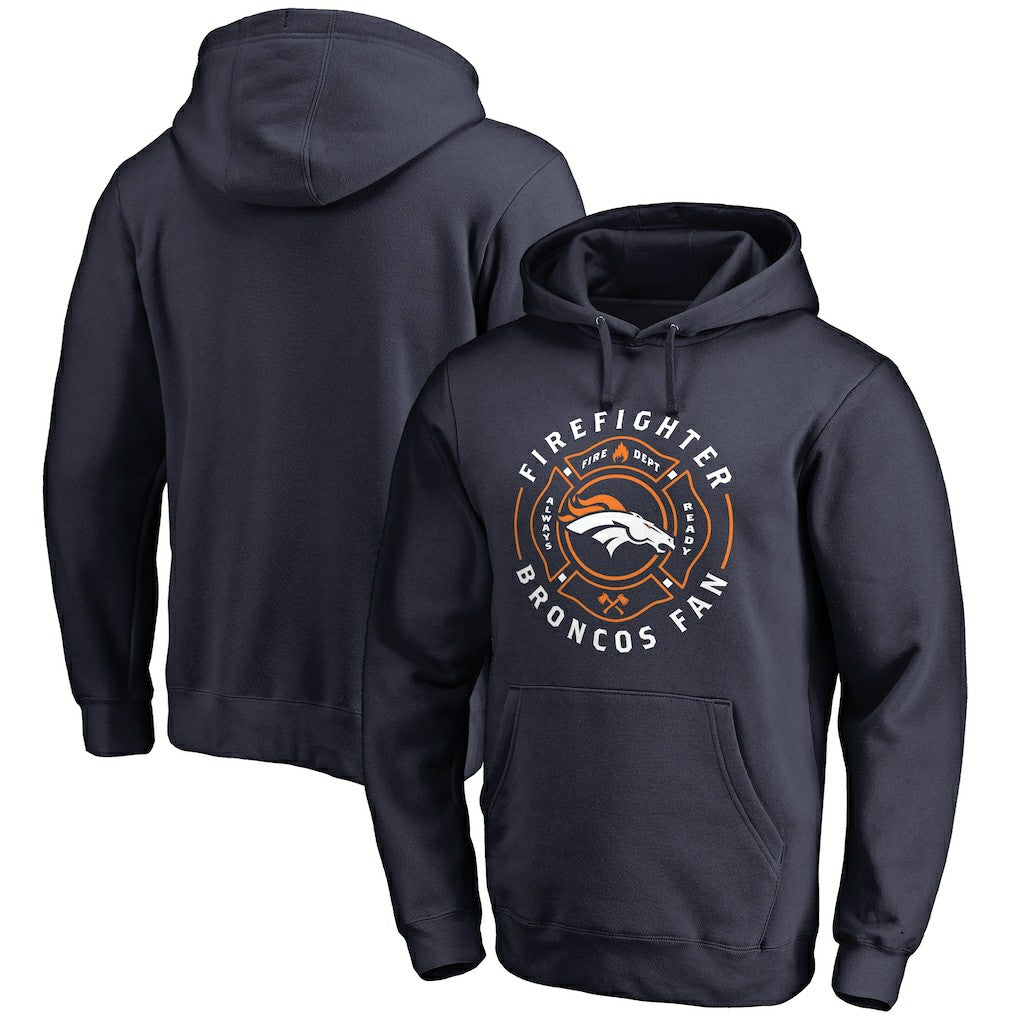 Denver Broncos Firefighter Pullover Hoodie Navy
