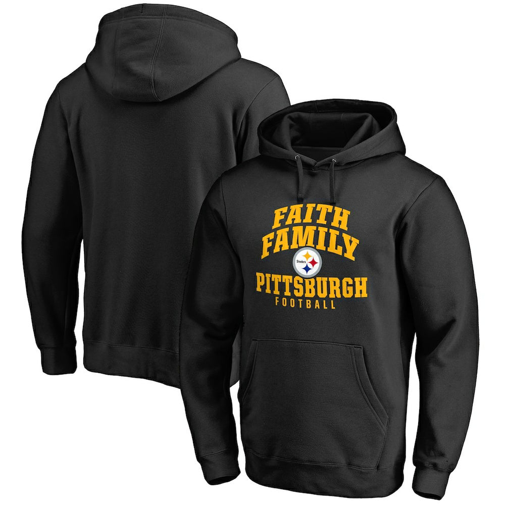 Pittsburgh Steelers Faith Family Pullover Hoodie Black