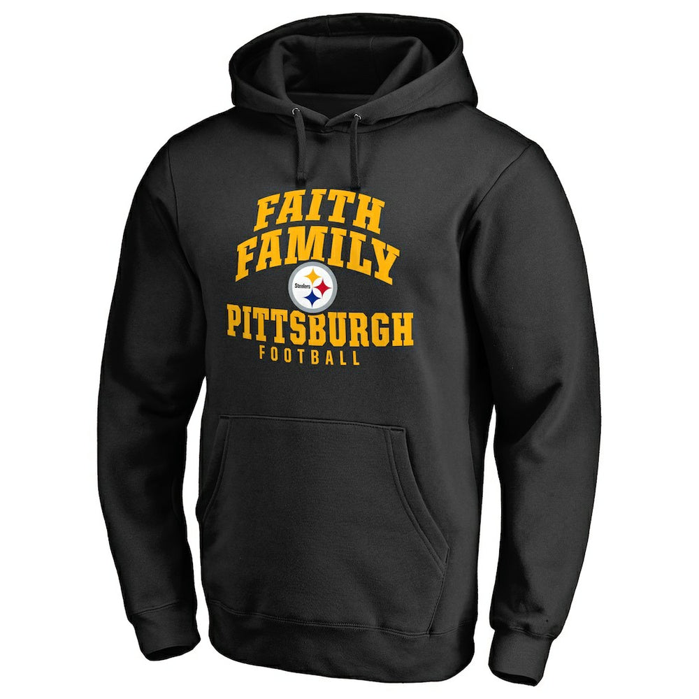 Pittsburgh Steelers Faith Family Pullover Hoodie Black