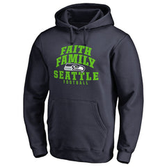Seattle Seahawks Faith Family Pullover Hoodie Navy