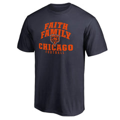 Chicago Bears Faith Family T-Shirt Navy