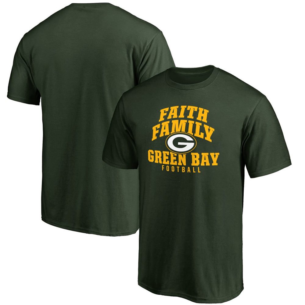 Green Bay Packers Faith Family T-Shirt Green