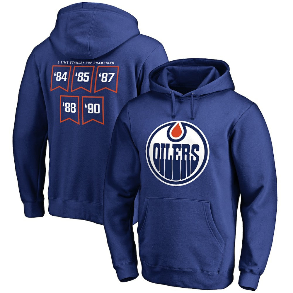 NHL Edmonton Oilers Raise the Banner Pullover Hoodie - Royal