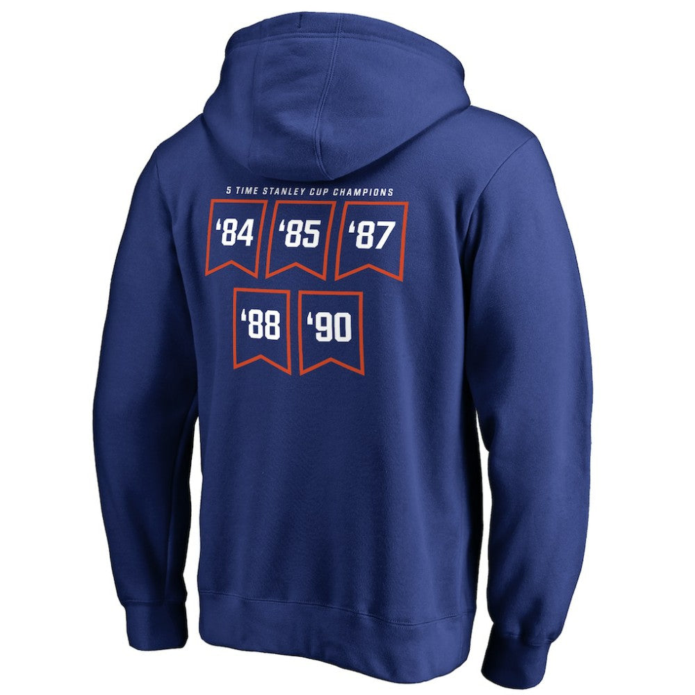 NHL Edmonton Oilers Raise the Banner Pullover Hoodie - Royal