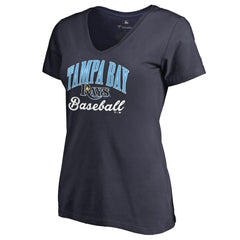 Tampa Bay Rays Women's Victory Script T-Shirt - Navy T-shirts