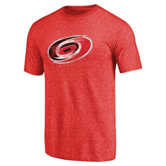 NHL Carolina Hurricanes Distressed Team Primary Logo Tri-Blend T-Shirt - Red