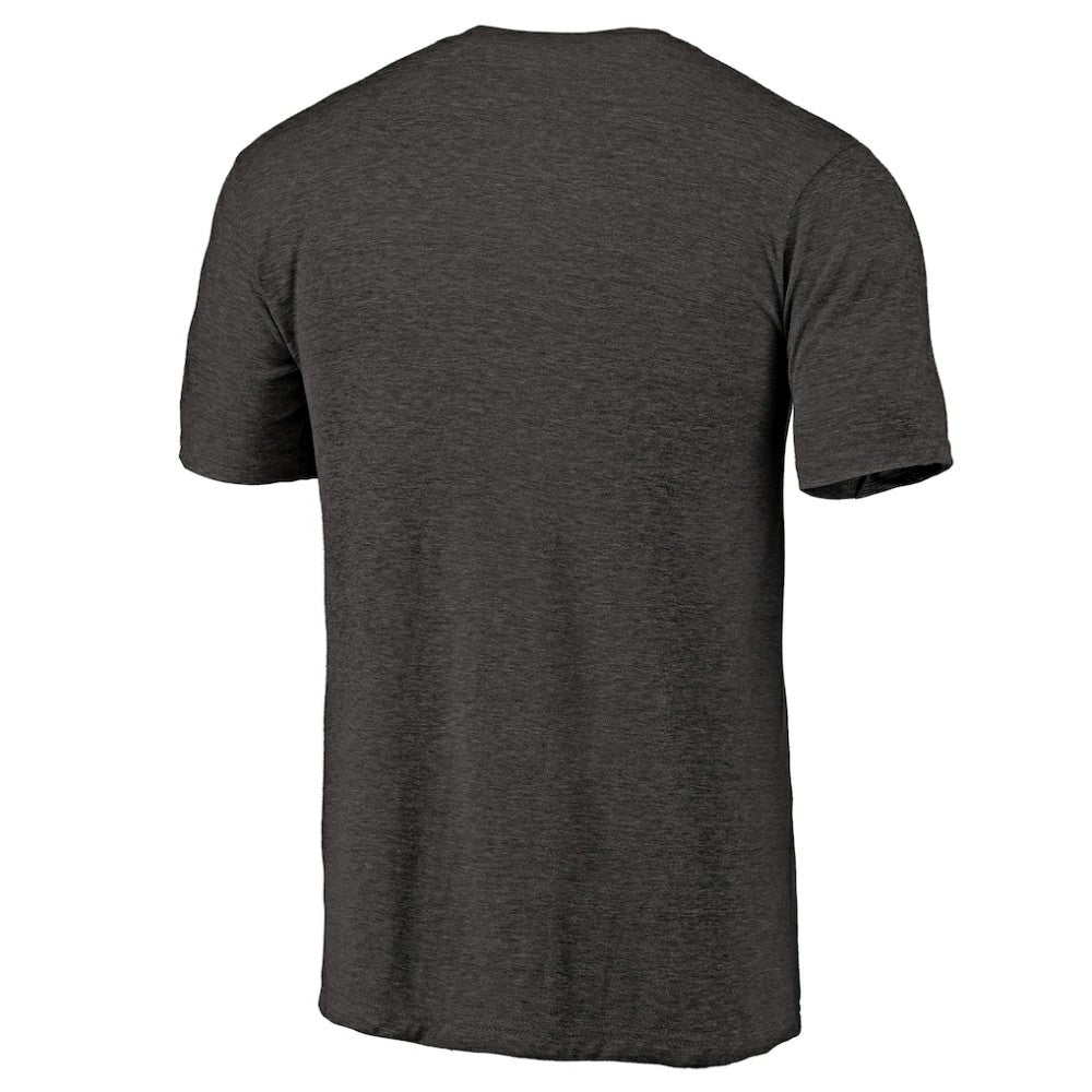 NHL Calgary Flames Distressed Team Primary Logo Tri-Blend T-Shirt - Black