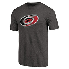 NHL Carolina Hurricanes Distressed Team Primary Logo Tri-Blend T-Shirt - Black