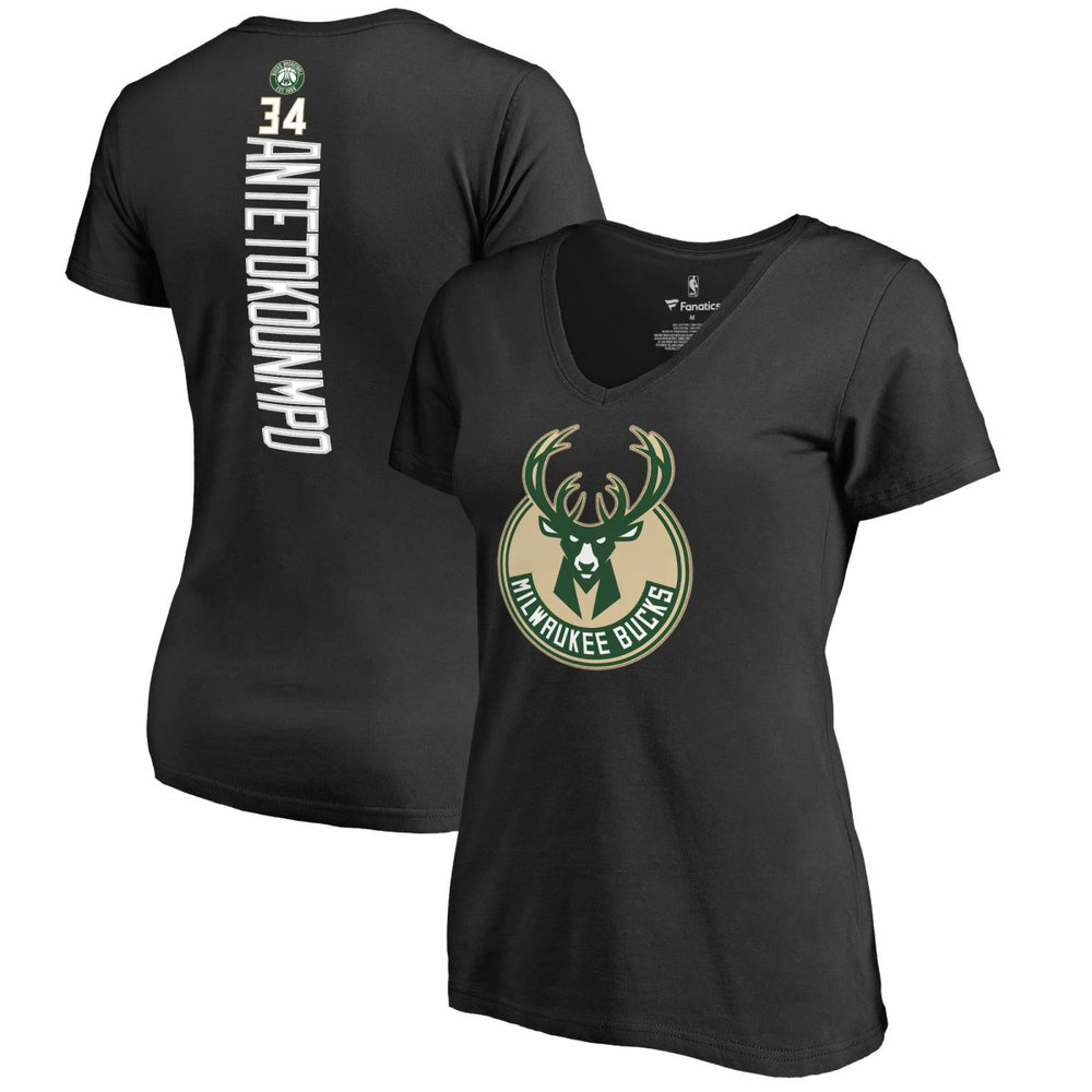 Giannis Antetokounmpo Milwaukee Bucks Women's Backer T-Shirt Black