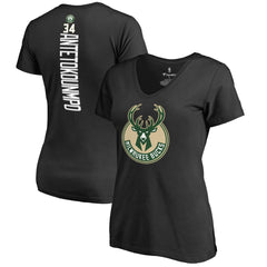 Giannis Antetokounmpo Milwaukee Bucks Women's Backer T-Shirt Black