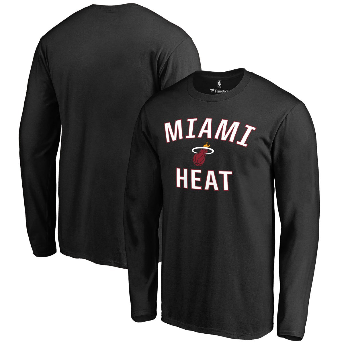Miami Heat Victory Arch Long Sleeve T-Shirt Black