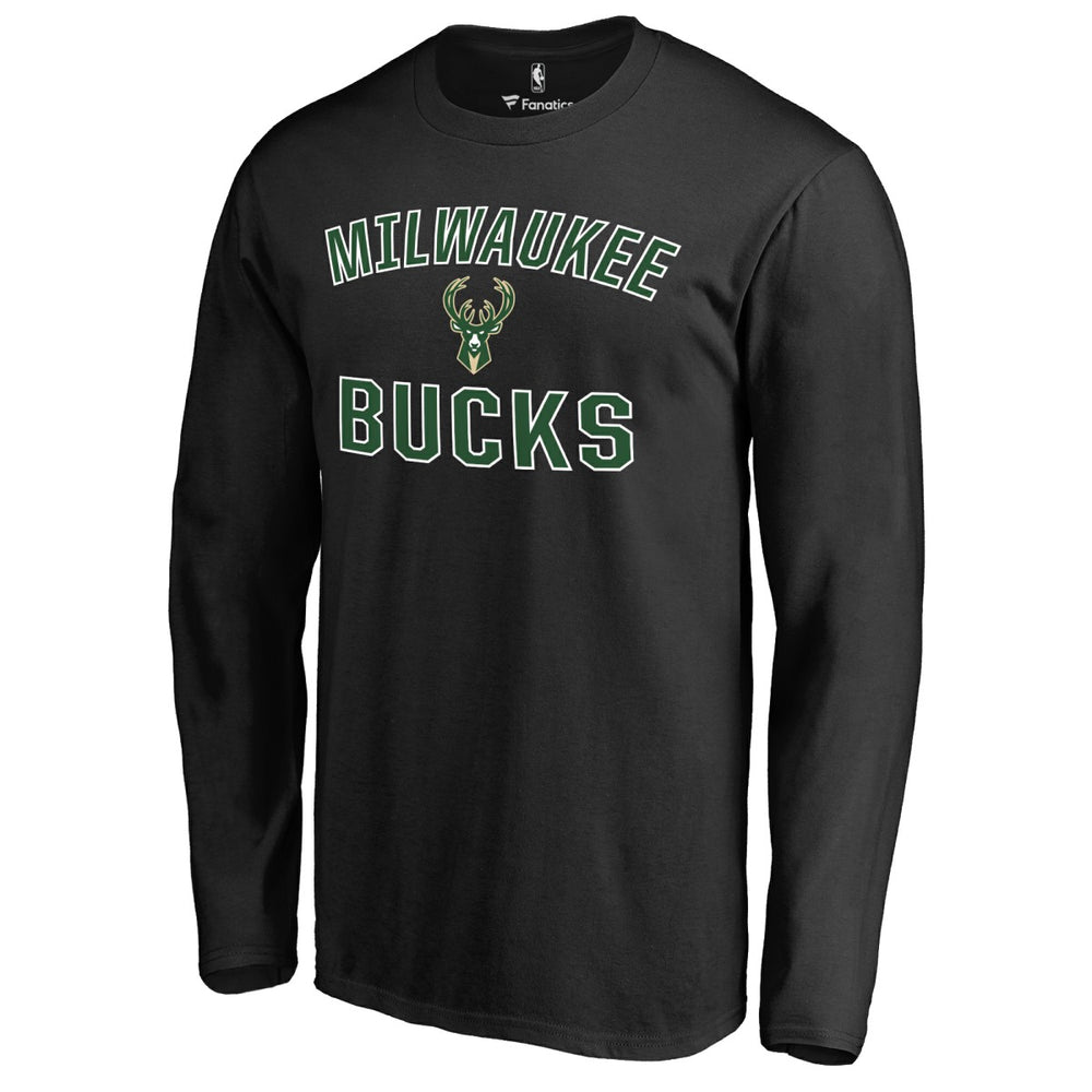 Milwaukee Bucks Victory Arch Long Sleeve T-Shirt Black