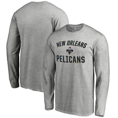 New Orleans Pelicans Victory Arch Long Sleeve T-Shirt Ash