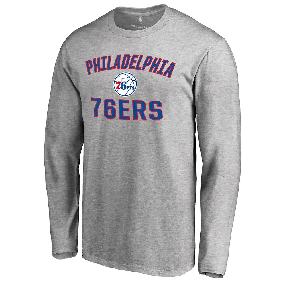 Philadelphia 76ers Victory Arch Long Sleeve T-Shirt Ash