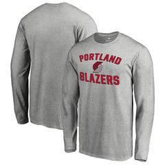 Portland Trail Blazers Victory Arch Long Sleeve T-Shirt Ash