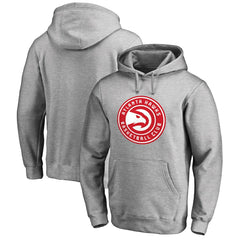 Atlanta Hawks Primary Logo Pullover Hoodie Heather Gray