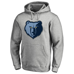 Memphis Grizzlies Primary Logo II Pullover Hoodie Heathered Gray