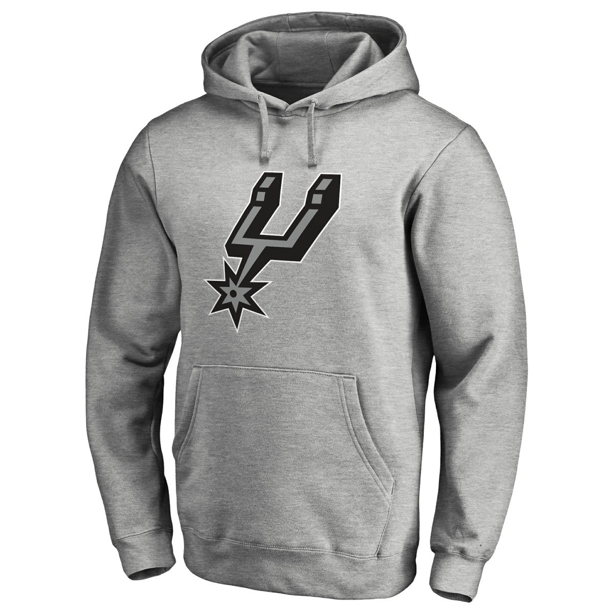 San Antonio Spurs Primary Logo Pullover Hoodie Heather Gray