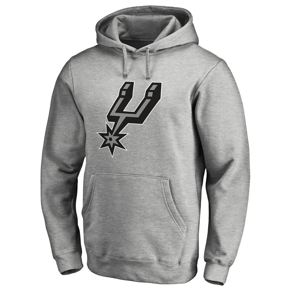 San Antonio Spurs Primary Logo Pullover Hoodie Heather Gray