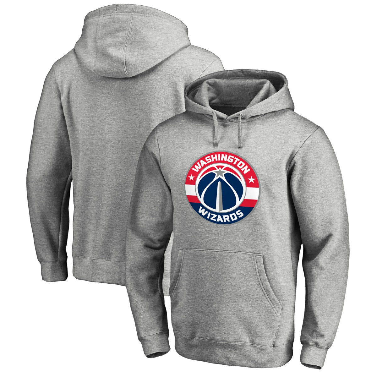 Washington Wizards Primary Logo Pullover Hoodie Heather Gray