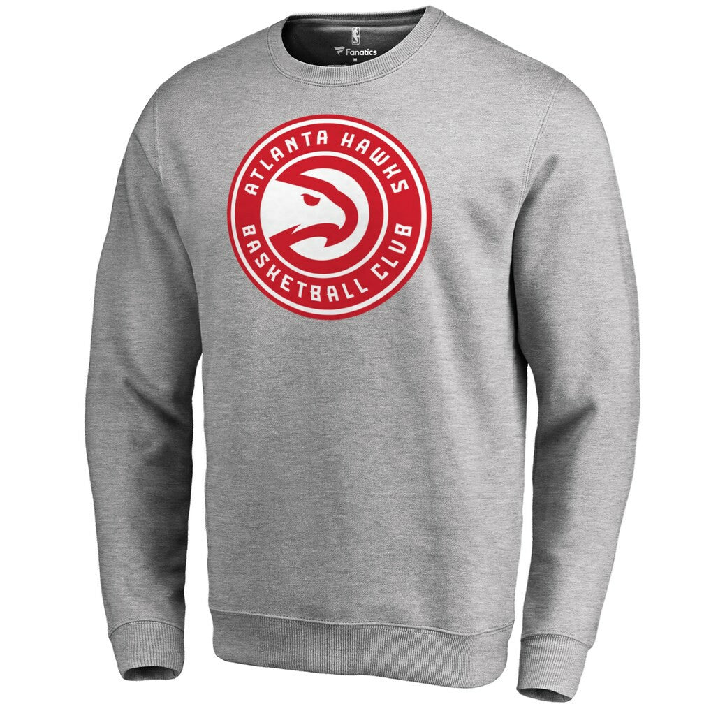 Atlanta Hawks Primary Logo Sweatshirt Heathered Gray