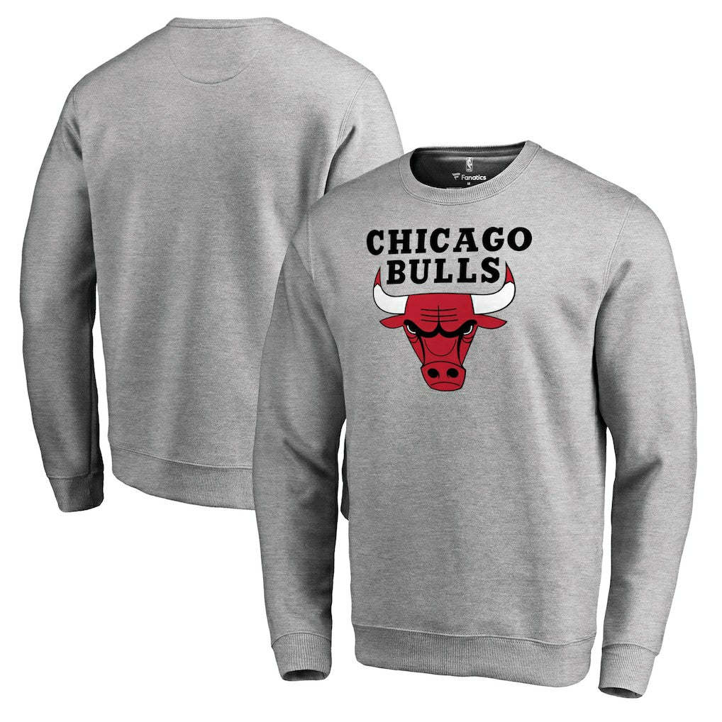 Chicago Bulls Primary Logo Sweatshirt Heathered Gray