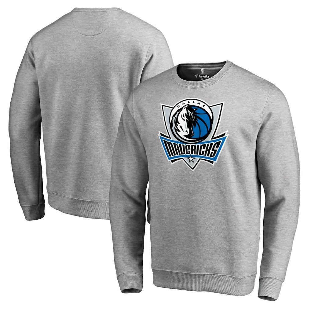 Dallas Mavericks Primary Logo Sweatshirt Heathered Gray
