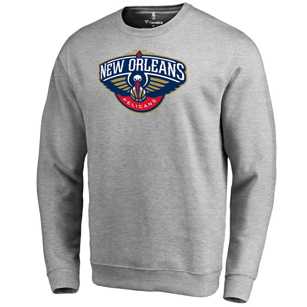 New Orleans Pelicans Primary Logo Sweatshirt Heathered Gray
