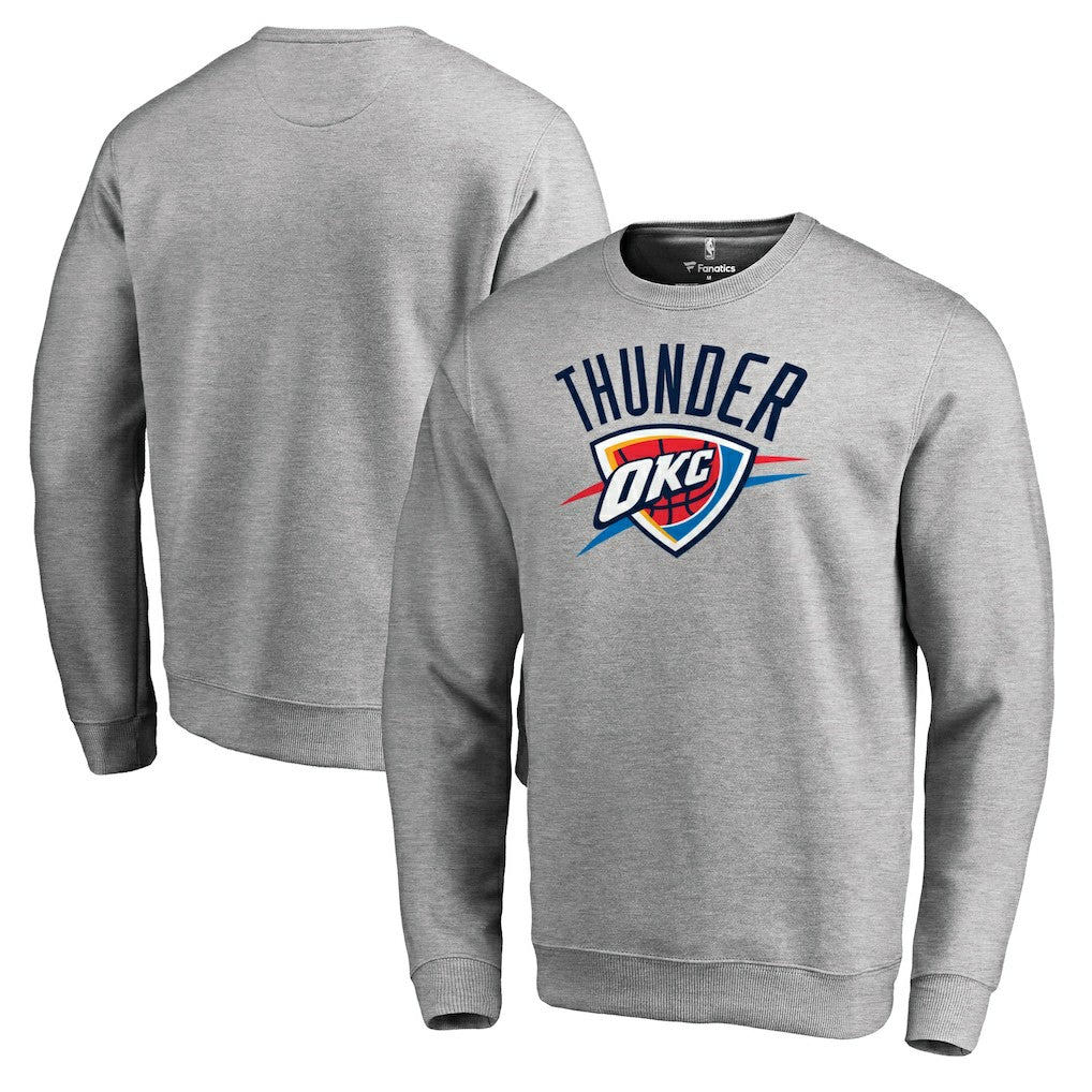 Oklahoma City Thunder Primary Logo Sweatshirt Heathered Gray