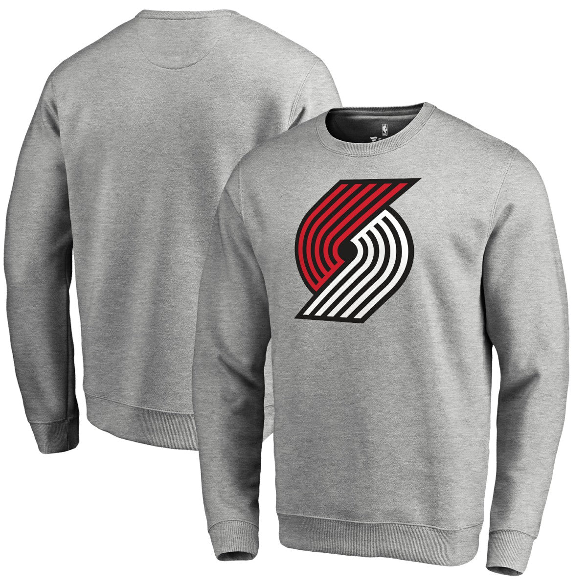 Portland Trail Blazers Primary Logo Sweatshirt Heathered Gray