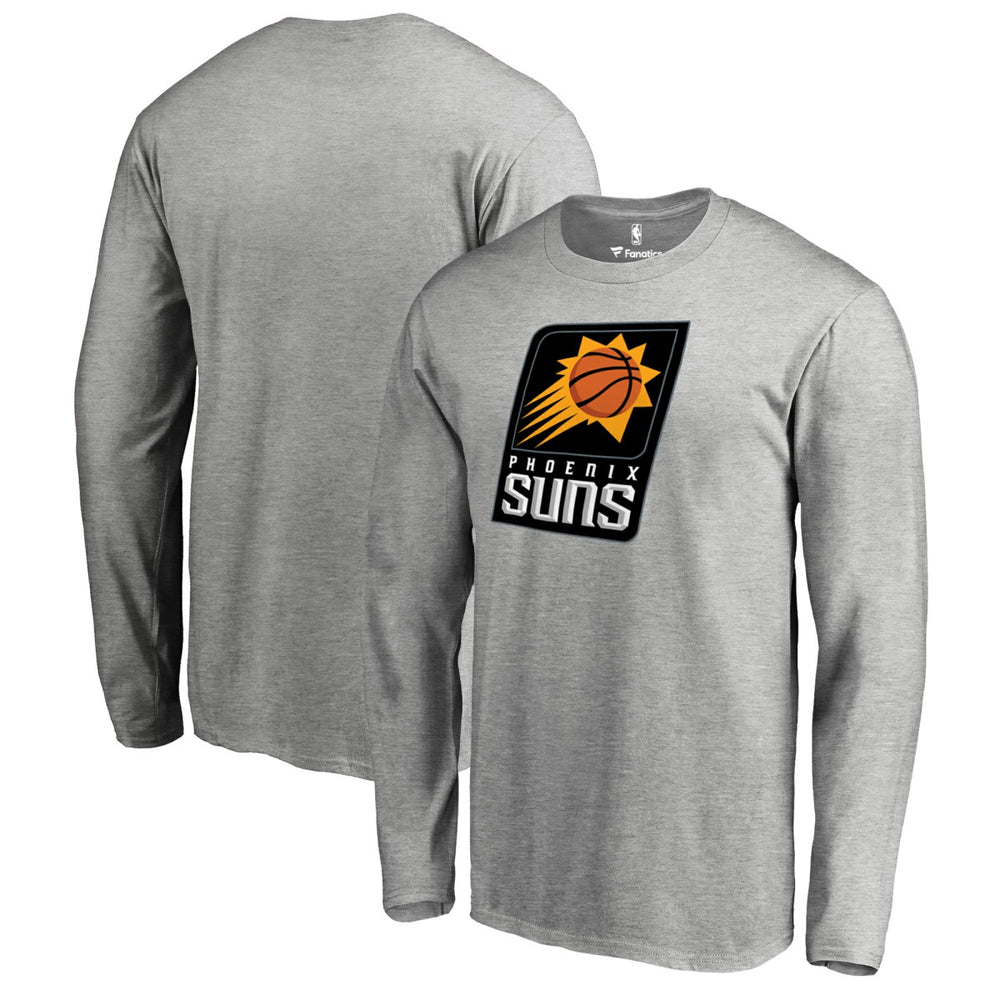 Phoenix Suns Primary Logo Long Sleeve T-Shirt Heather Gray