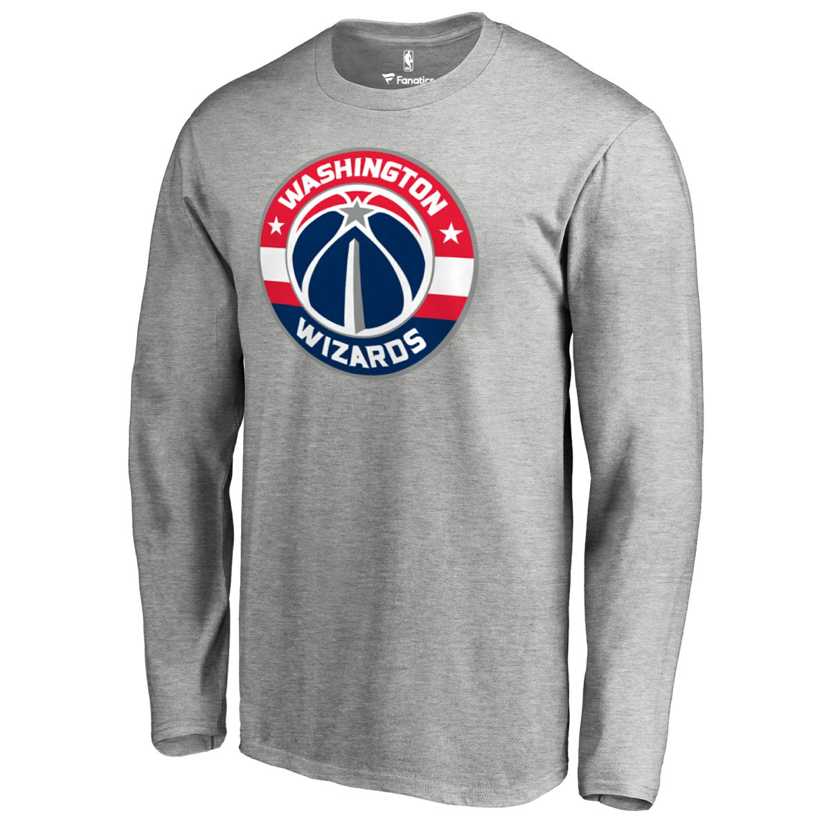 Washington Wizards Primary Logo Long Sleeve T-Shirt Heather Gray