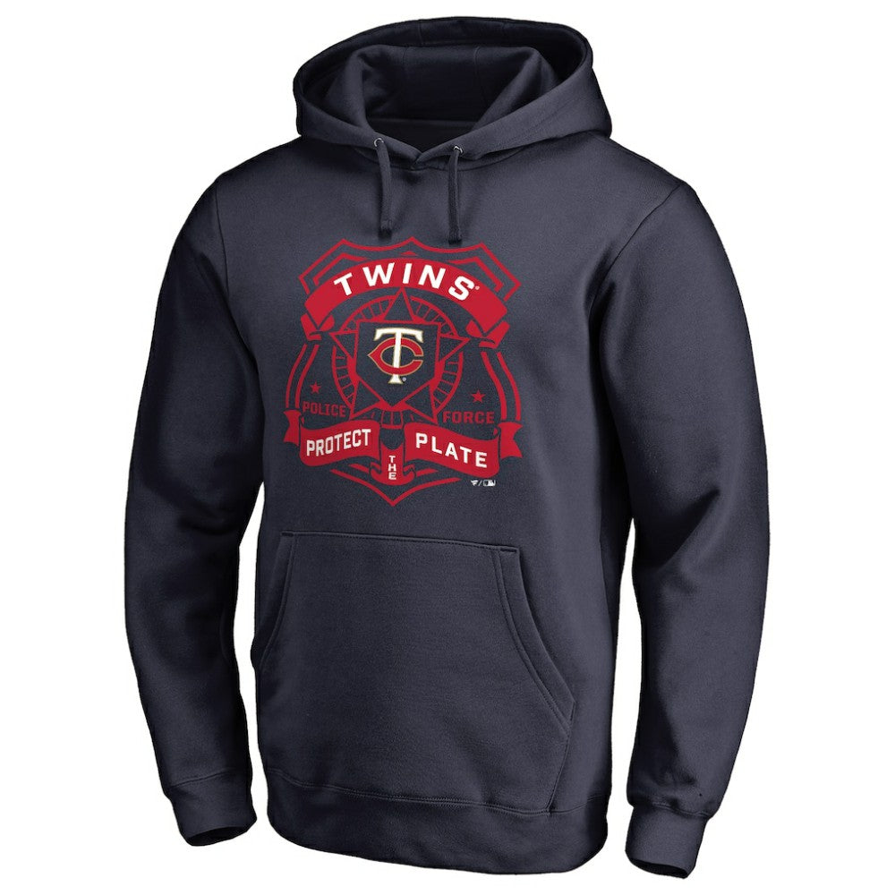 Minnesota Twins Police Badge Pullover Hoodie - Navy Hoodies