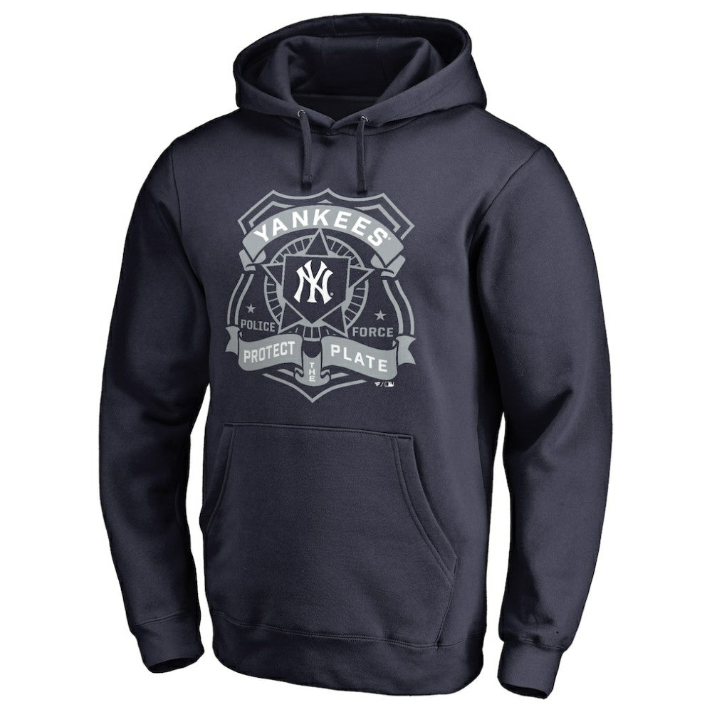 New York Yankees Police Badge Pullover Hoodie - Navy Hoodies