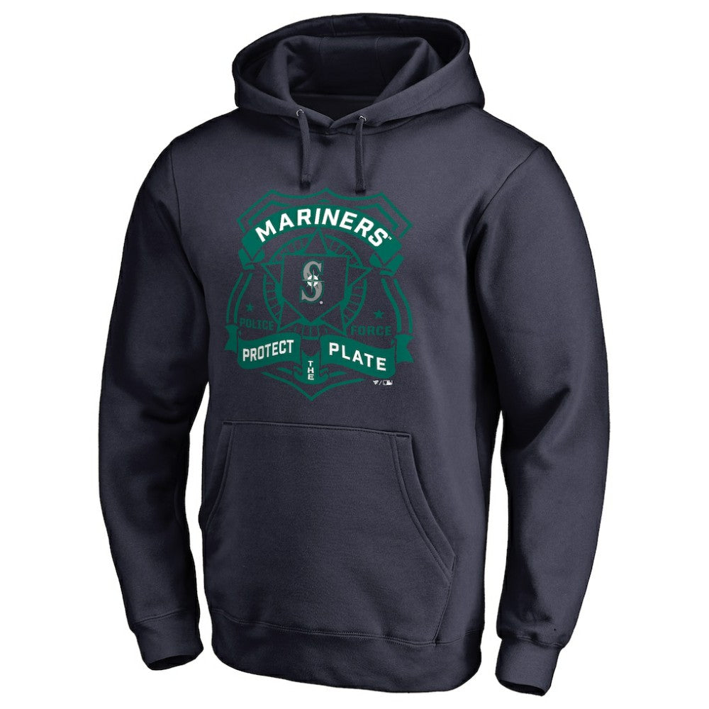 Seattle Mariners Police Badge Pullover Hoodie - Navy Hoodies