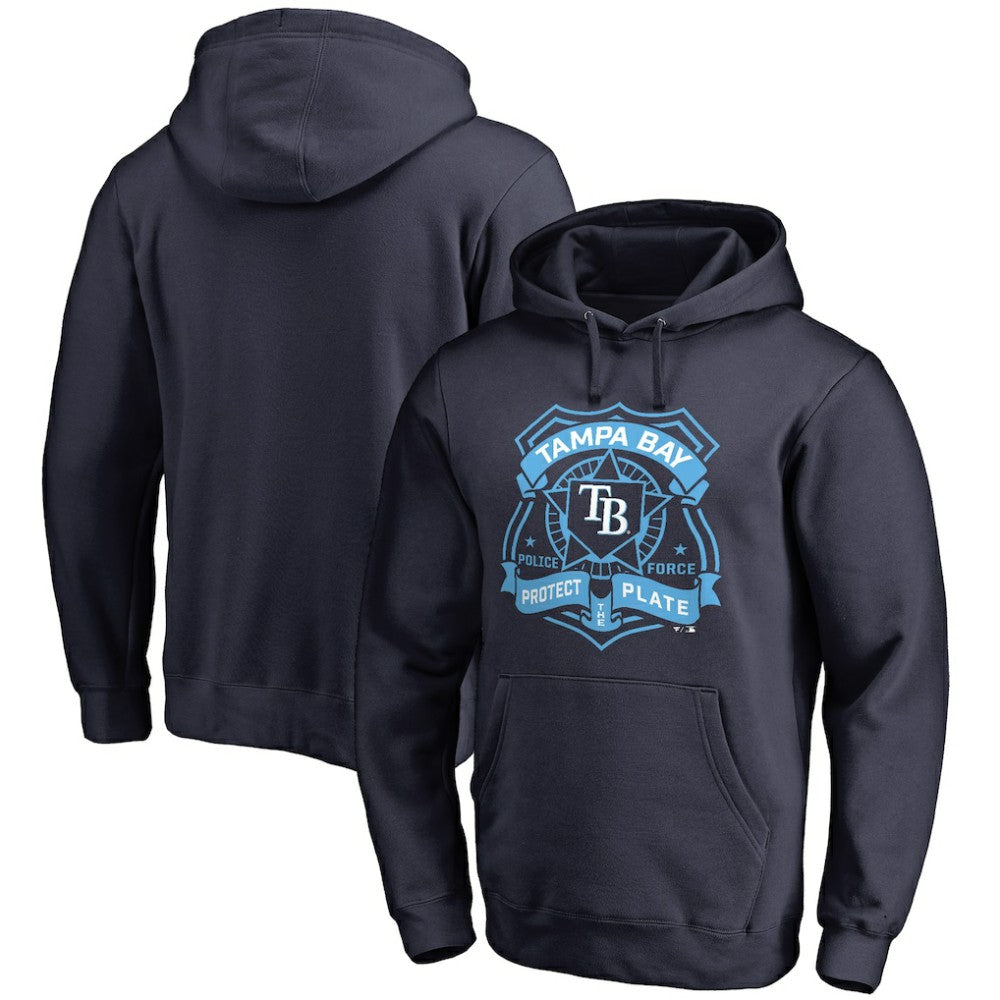 Tampa Bay Rays Police Badge Pullover Hoodie - Navy Hoodies