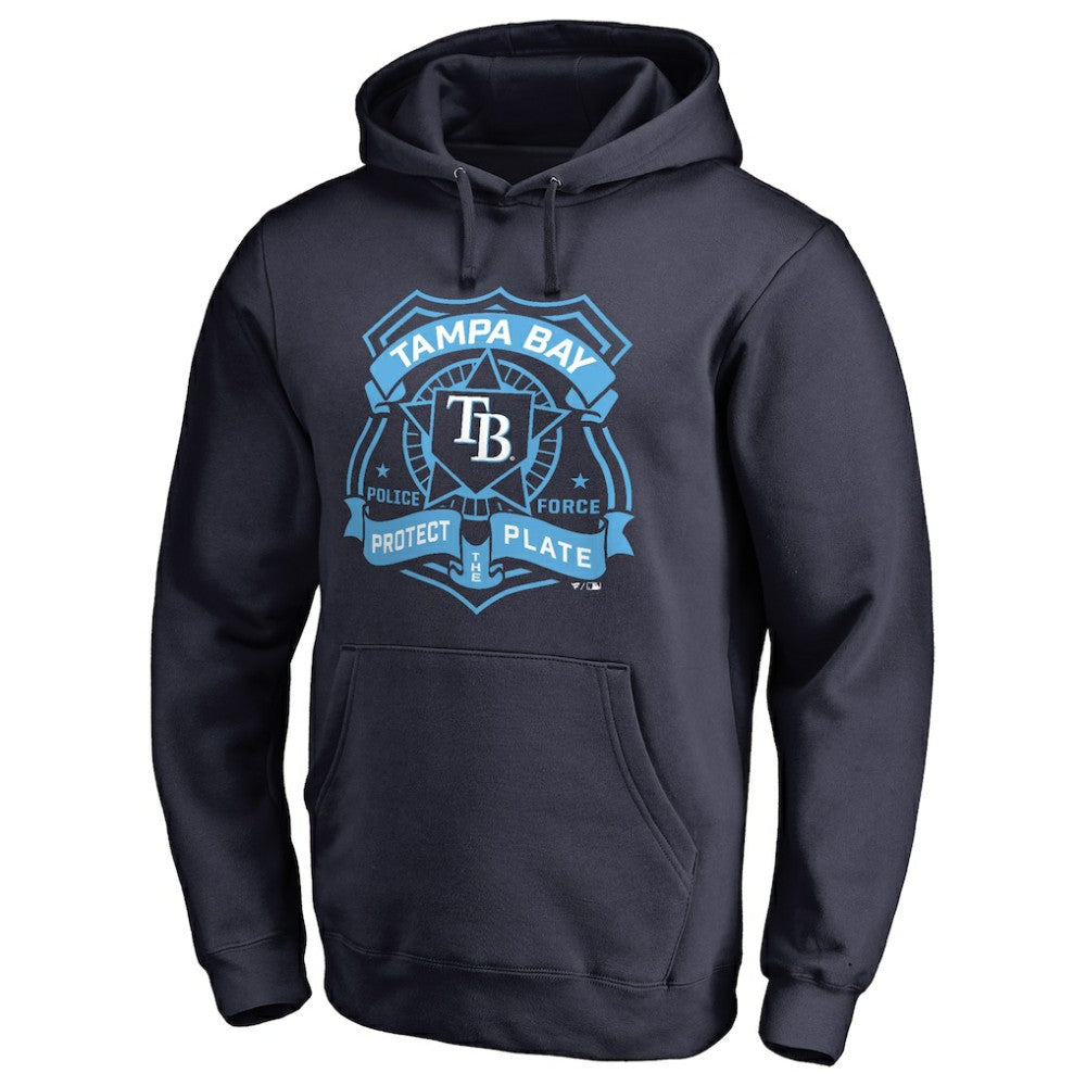 Tampa Bay Rays Police Badge Pullover Hoodie - Navy Hoodies