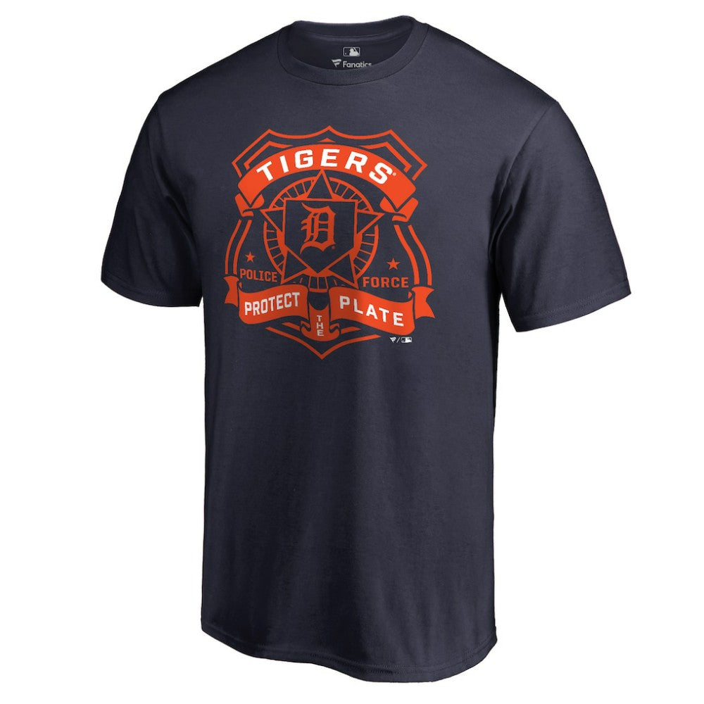 Detroit Tigers Police Badge T-Shirt - Navy T-shirts