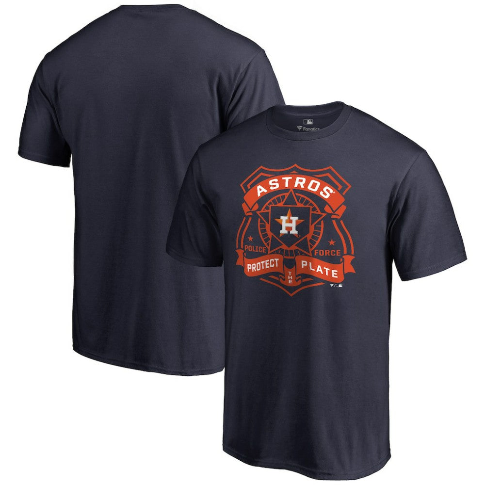 Houston Astros Police Badge T-Shirt - Navy T-shirts