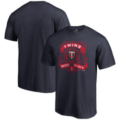 Minnesota Twins Police Badge T-Shirt - Navy T-shirts