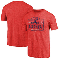 Atlanta Braves Welcome to Atlanta Hometown Tri-Blend T-Shirt - Red T-shirts