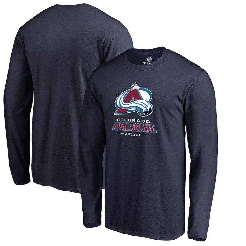 NHL Colorado Avalanche Team Lockup Long Sleeve T-Shirt - Navy