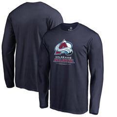 NHL Colorado Avalanche Team Lockup Long Sleeve T-Shirt - Navy