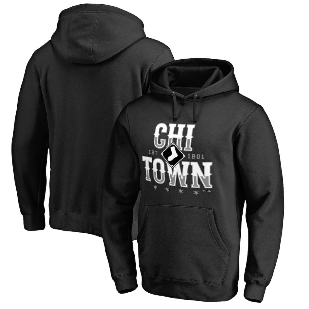 Chicago White Sox Chi Town Hometown Pullover Hoodie - Black Hoodies