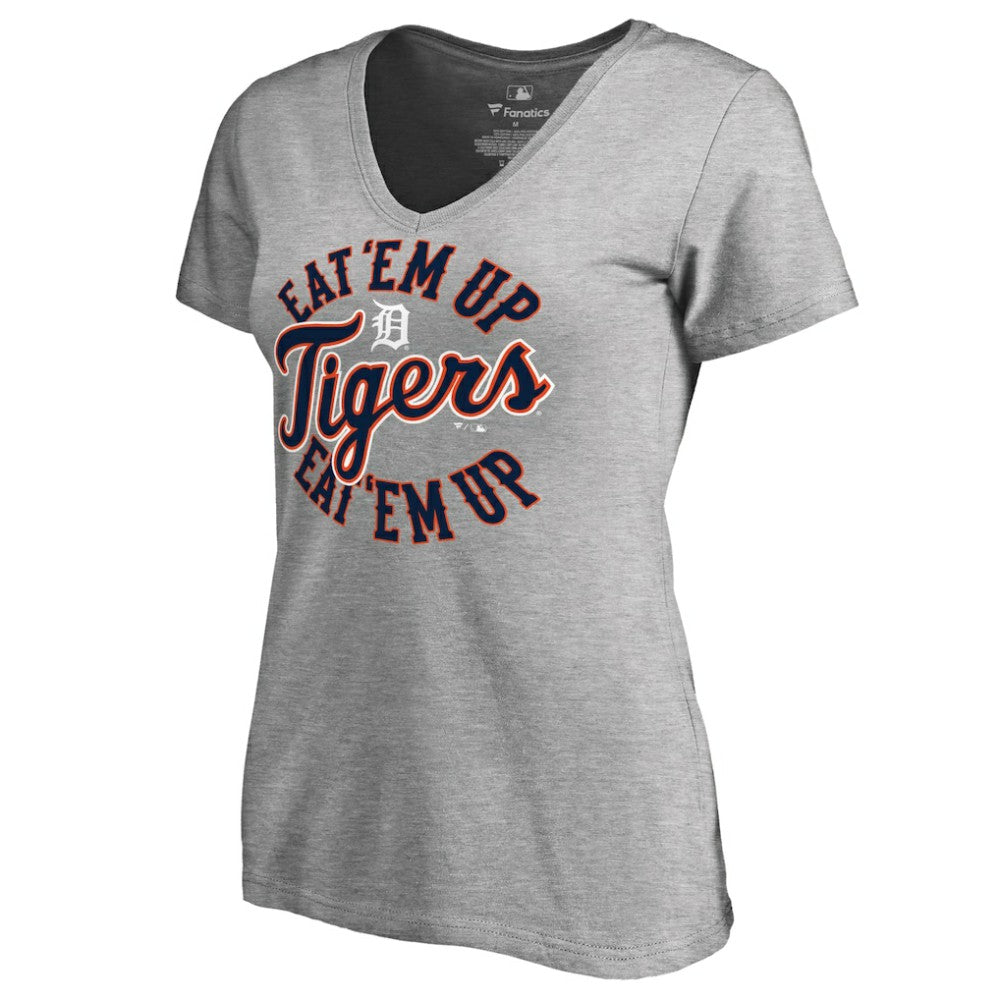 Detroit Tigers Women's Eat Em Up Hometown T-Shirt - Ash T-shirts