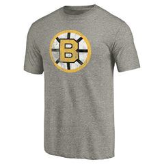 NHL Boston Bruins Throwback Logo 1989-1990 Tri-Blend T-Shirt - Ash