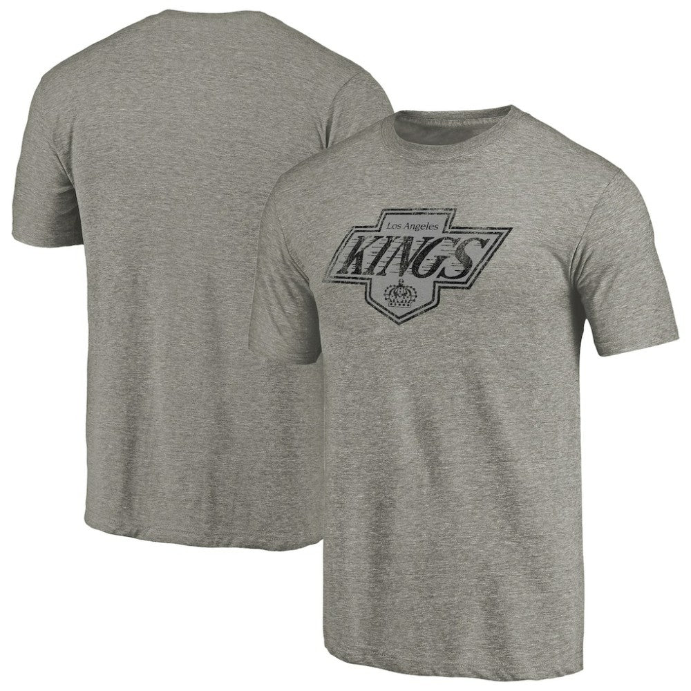 NHL Los Angeles Kings Throwback Logo 1988-1989 Tri-Blend T-Shirt - Ash