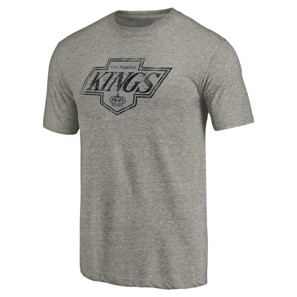 NHL Los Angeles Kings Throwback Logo 1988-1989 Tri-Blend T-Shirt - Ash
