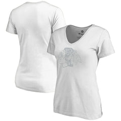 NHL Chicago Blackhawks Women's Whiteout V-Neck T-Shirt - White