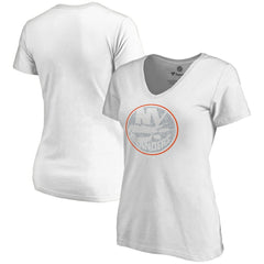 NHL New York Islanders Women's Whiteout V-Neck T-Shirt - White